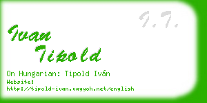 ivan tipold business card
