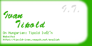 ivan tipold business card